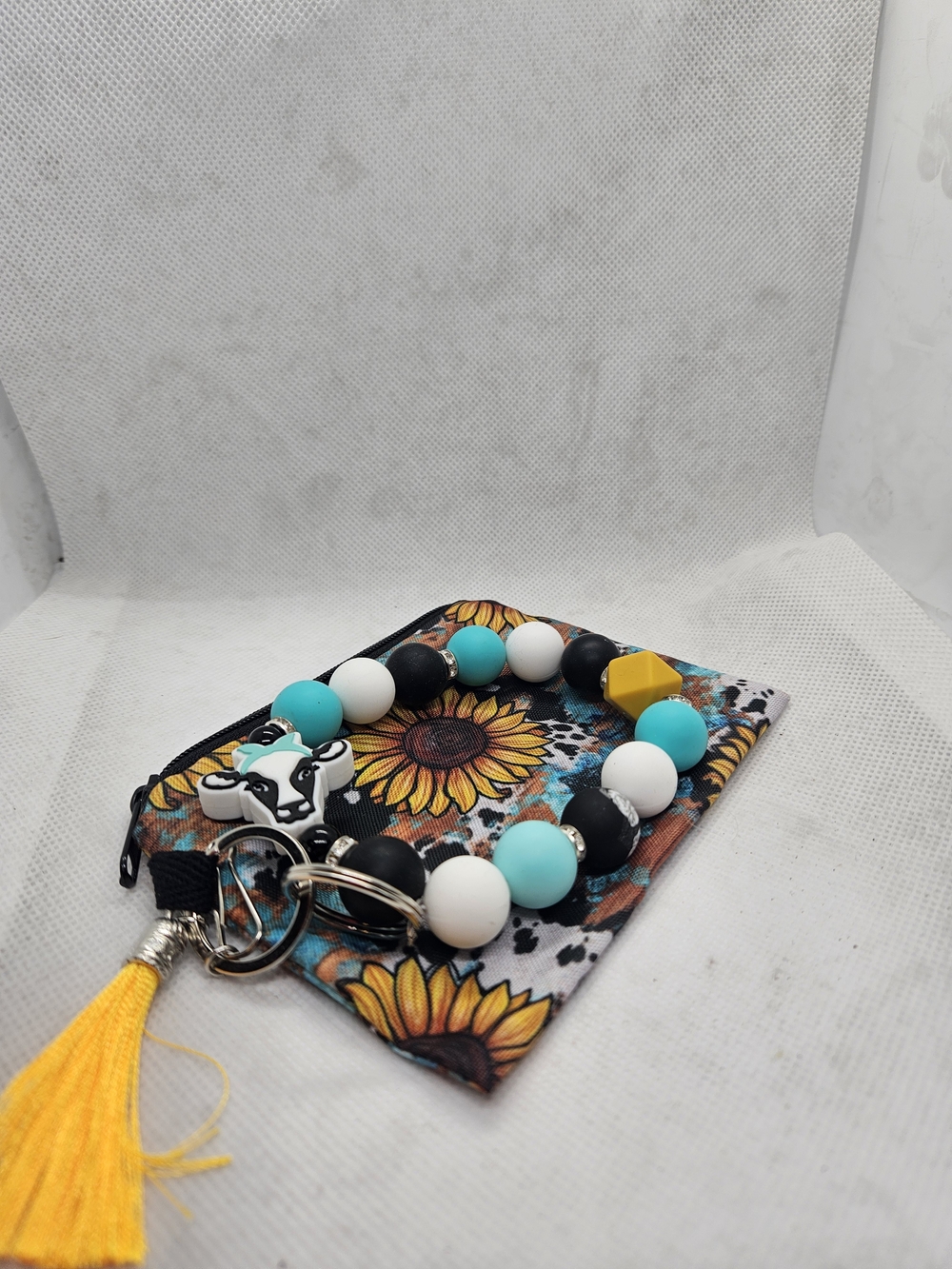 Highkand Cow Wristlet W Coin Purse